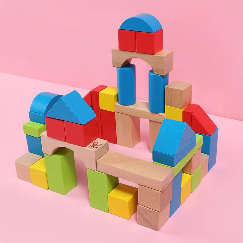 Hape Maple Wood Kid's Builidng Blocks in Assorted Shapes and Size - Image 6