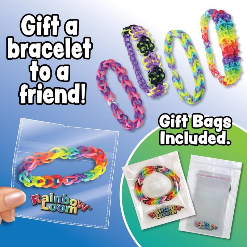 Rainbow-Loom -Loomi-Pals „ -Mini-Combo-Set,-Features-60-CUTE-Assorted-Loomi-Pals-Charms,1-Happy-Loom,-2100-Colorful-Bands-all-in-a-Carrying-Case-for-Boys-and-Girls-7+ - Image 5