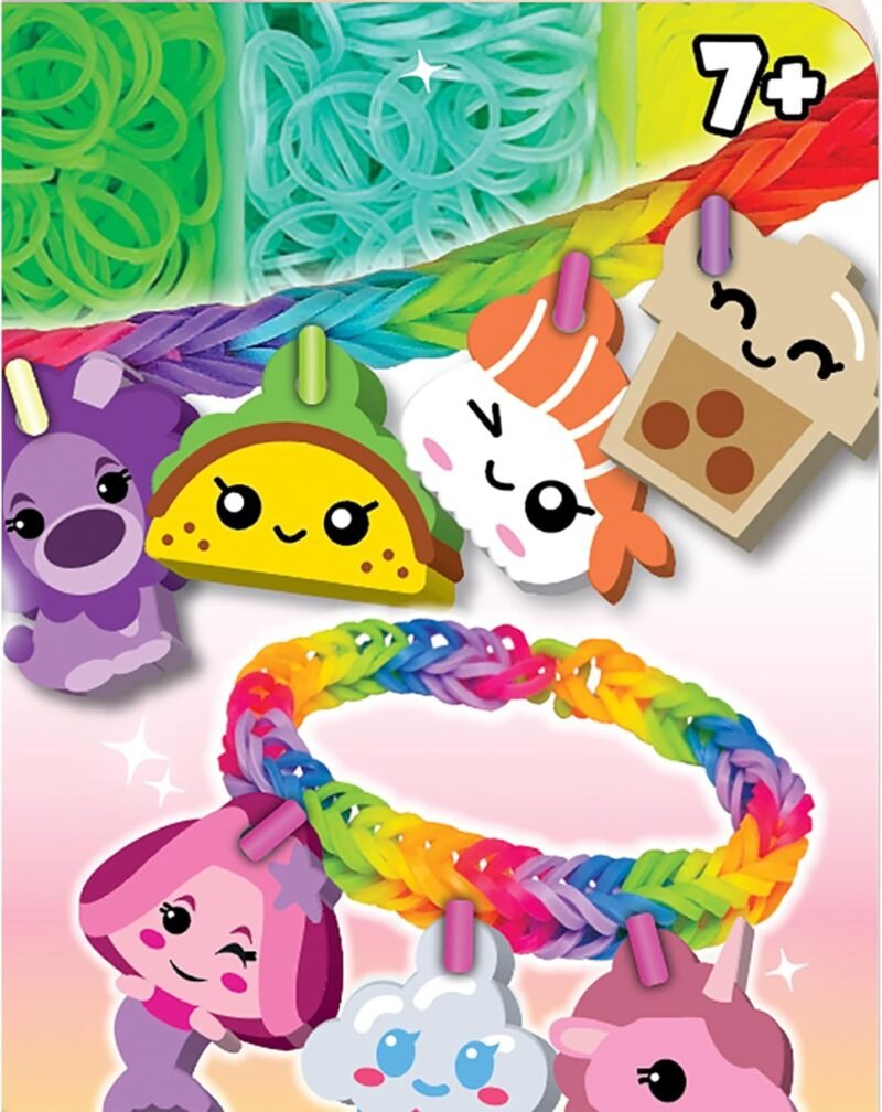 Rainbow-Loom -Loomi-Pals „ -Mini-Combo-Set,-Features-60-CUTE-Assorted-Loomi-Pals-Charms,1-Happy-Loom,-2100-Colorful-Bands-all-in-a-Carrying-Case-for-Boys-and-Girls-7+ - Image 6